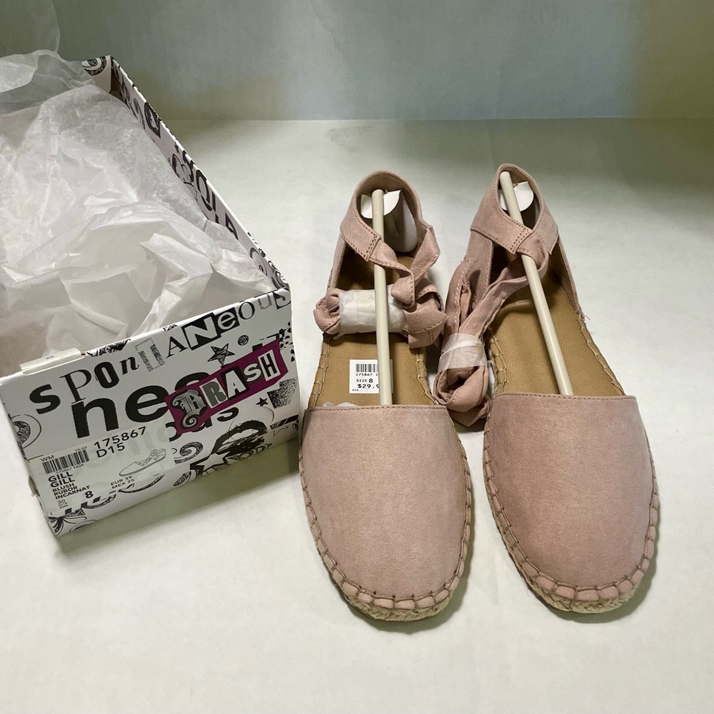 NWT Brash Women's Blush Espadrille Flats-Size 8 - Picture 2 of 10